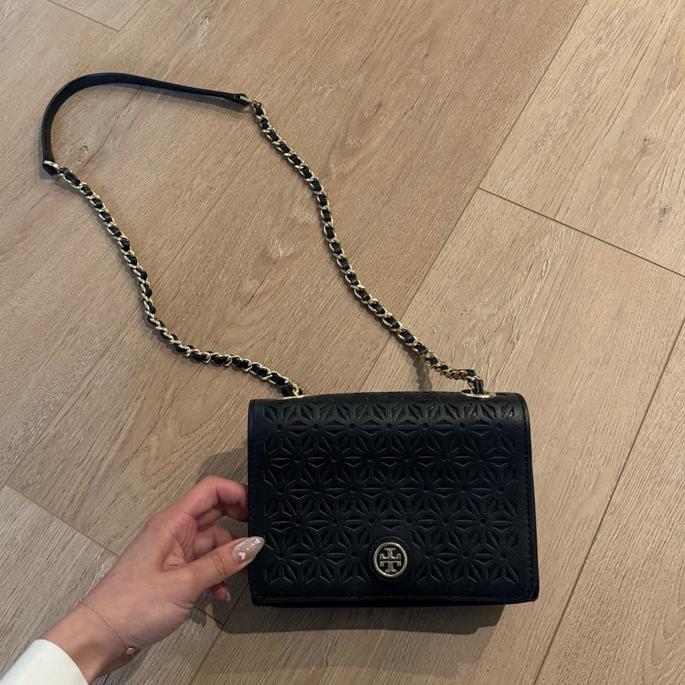 Tory Burch black shoulder purse bag